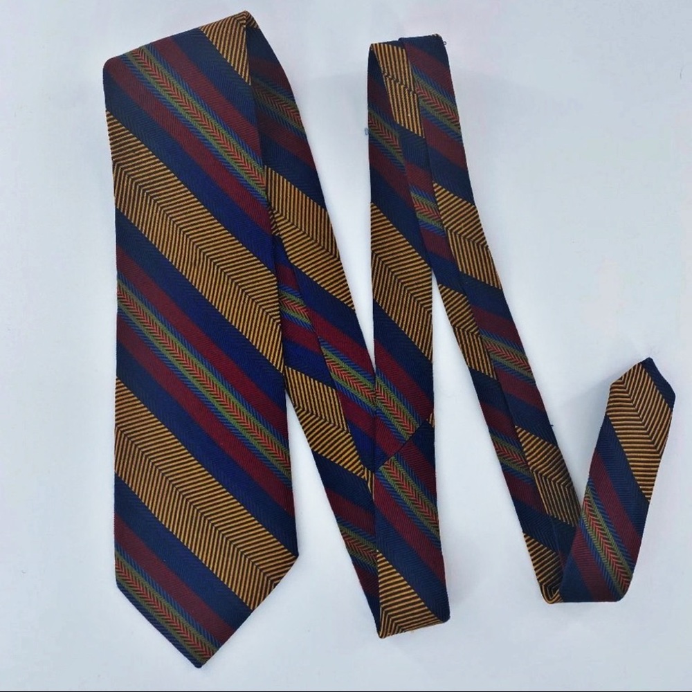 Robert Talbott Stripe Herringbone Silk Tie